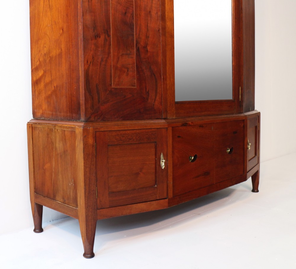 Arts & Crafts Glasgow School Inlaid Walnut Wardrobe Attributed to Wylie & Lochhead View XXII