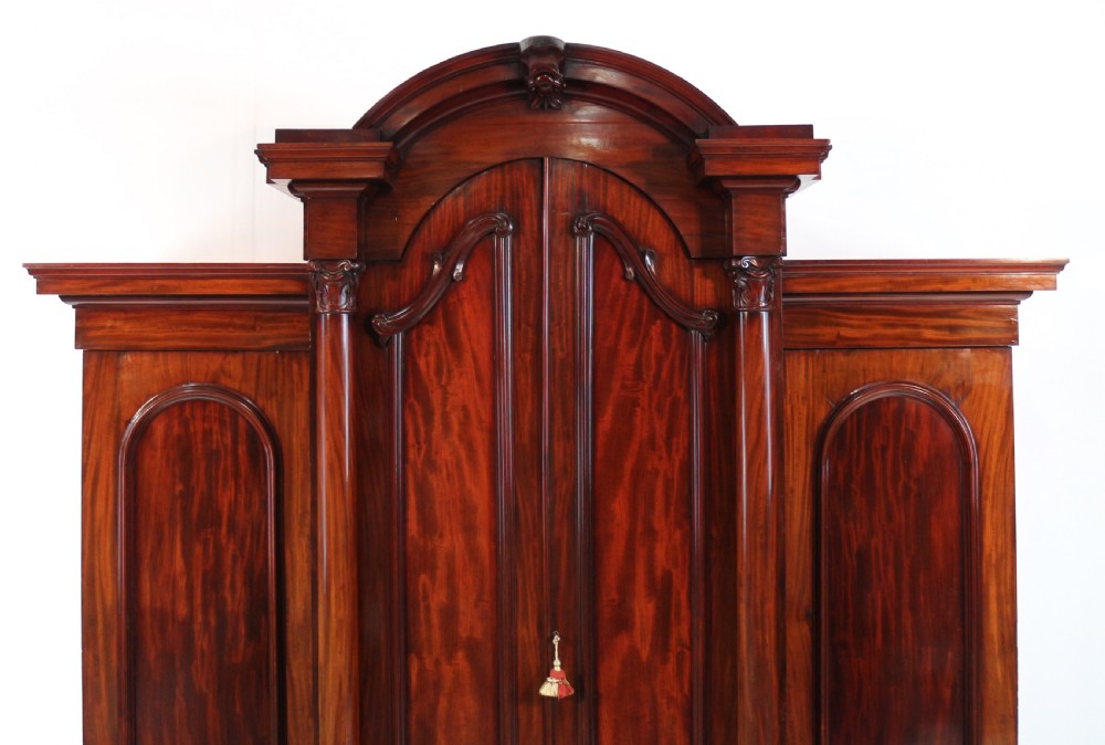 Regency Mahogany Four Door Breakfront Wardrobe View III