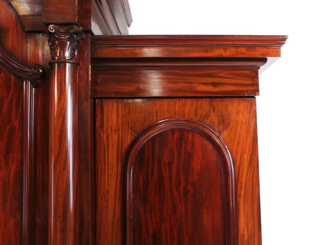 Regency Mahogany Four Door Breakfront Wardrobe View VIII
