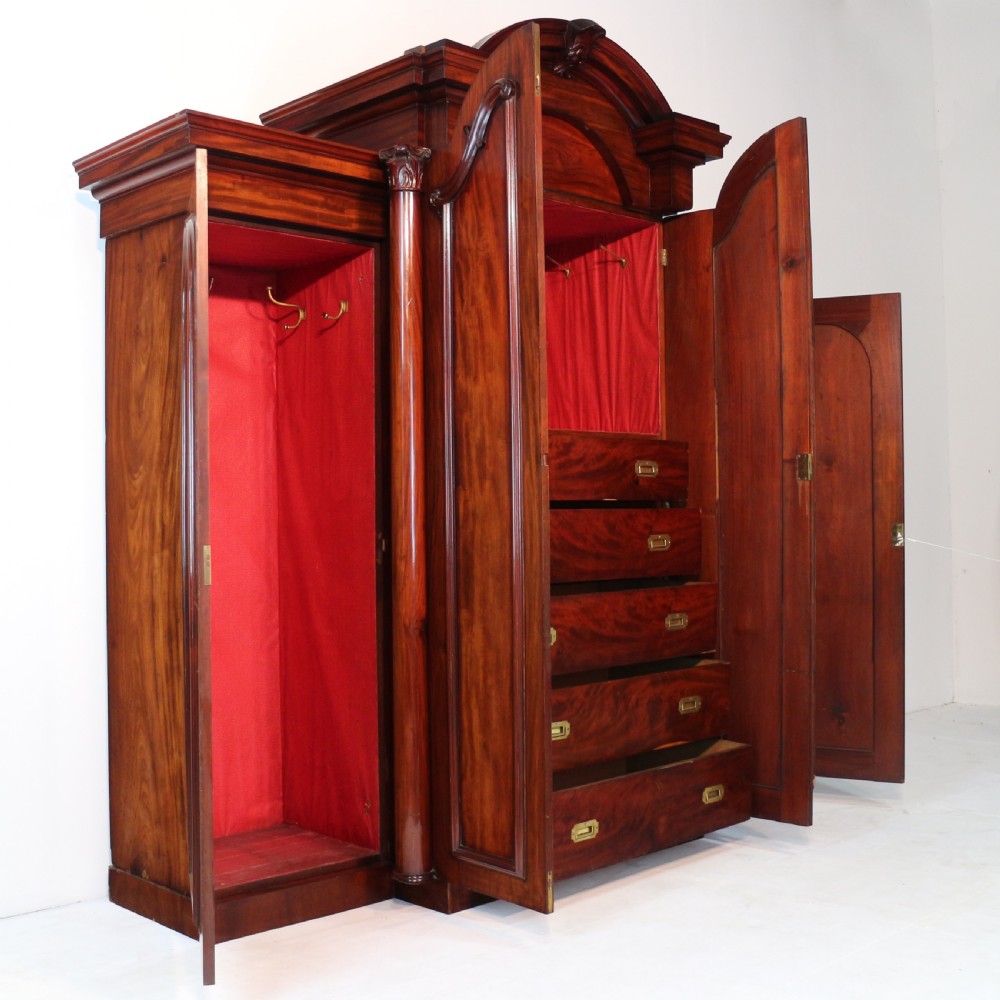 Regency Mahogany Four Door Breakfront Wardrobe View XIX