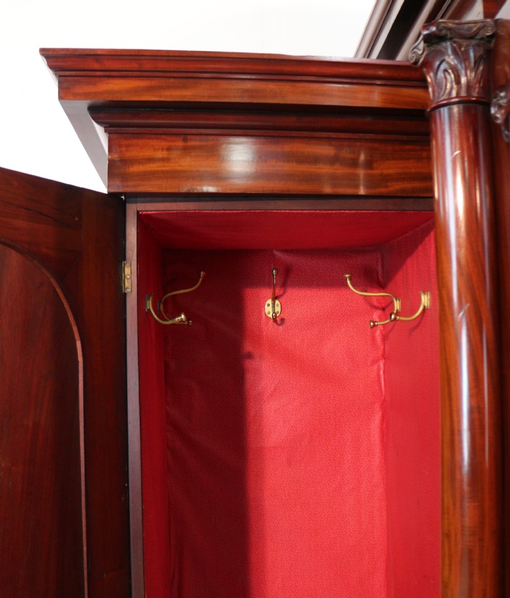 Regency Mahogany Four Door Breakfront Wardrobe View XX