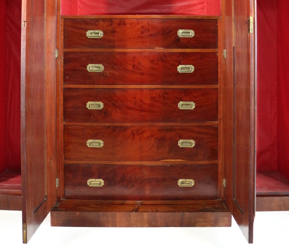 Regency Mahogany Four Door Breakfront Wardrobe View XXII