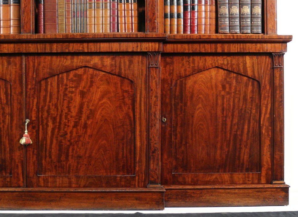 William IV Mahogany Breakfront Library Bookcase View IX