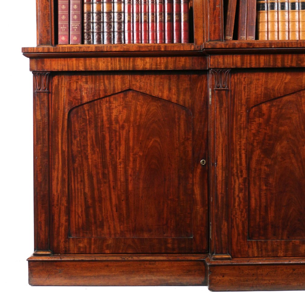 William IV Mahogany Breakfront Library Bookcase View X