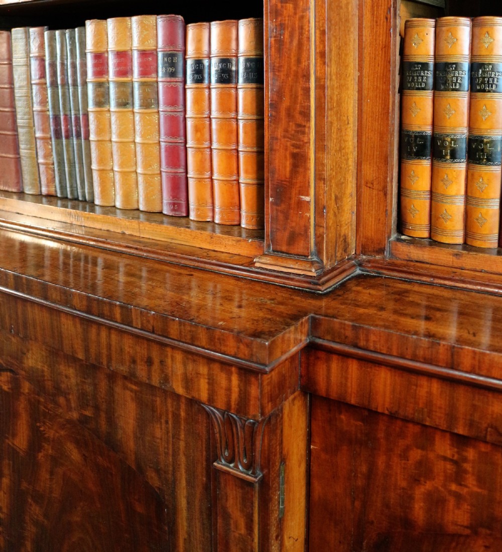 William IV Mahogany Breakfront Library Bookcase View XII