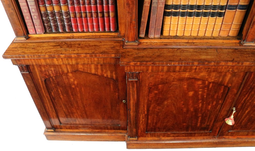 William IV Mahogany Breakfront Library Bookcase View XV