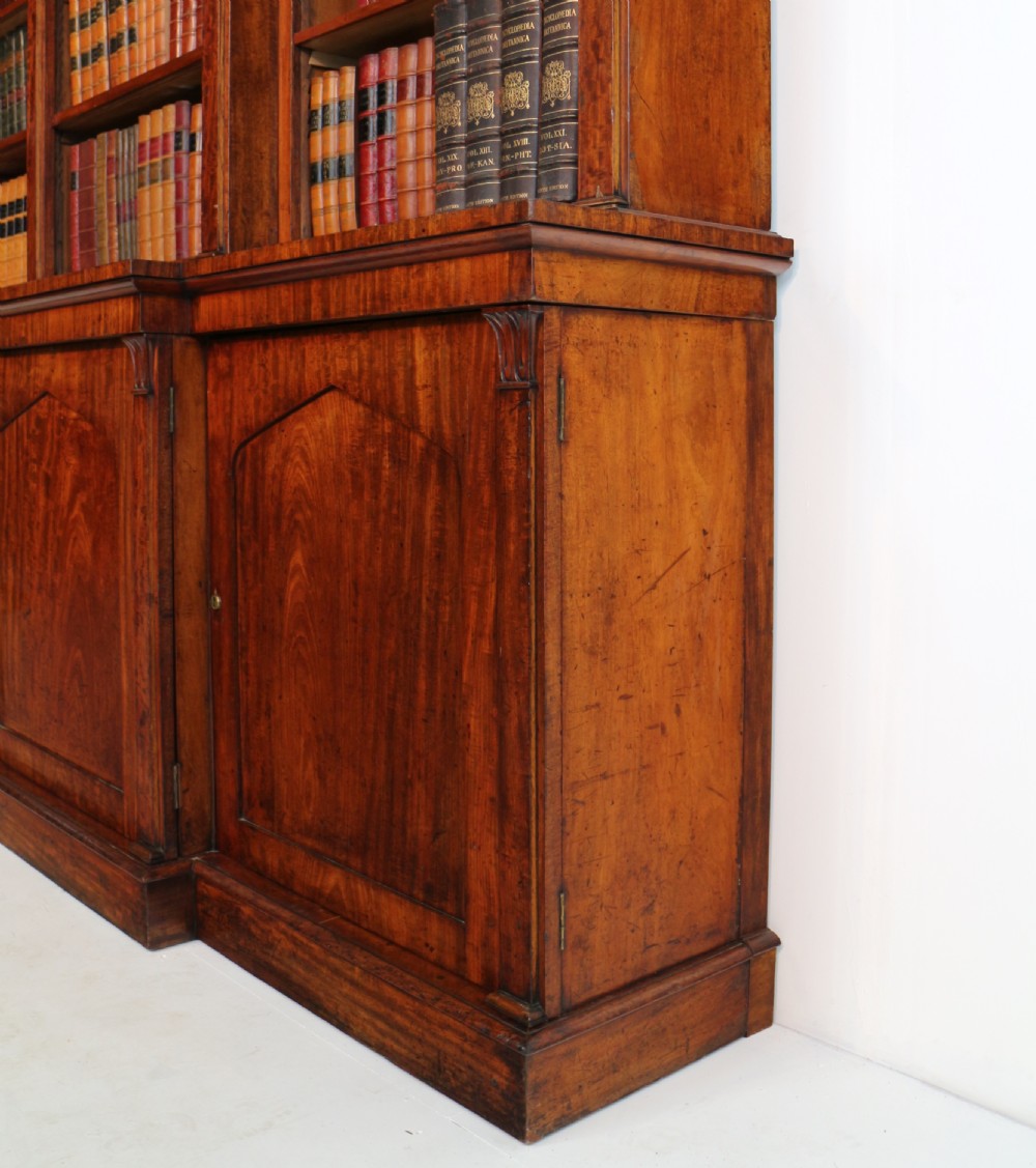 William IV Mahogany Breakfront Library Bookcase View XXVII