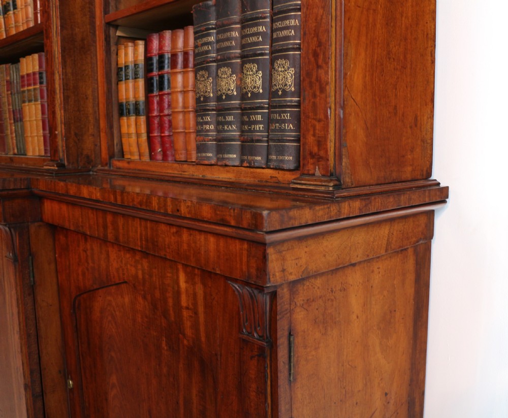 William IV Mahogany Breakfront Library Bookcase View XXIX