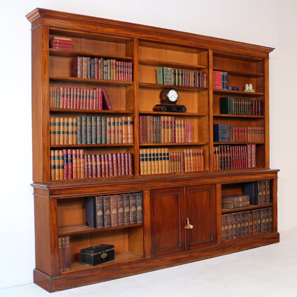 William IV Mahogany Open Library Bookcase View II