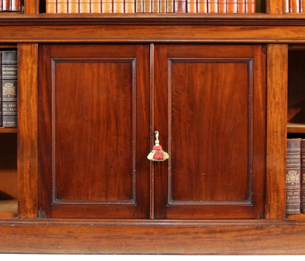 William IV Mahogany Open Library Bookcase View IX