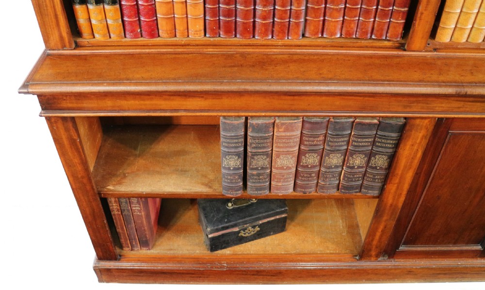 William IV Mahogany Open Library Bookcase View XII