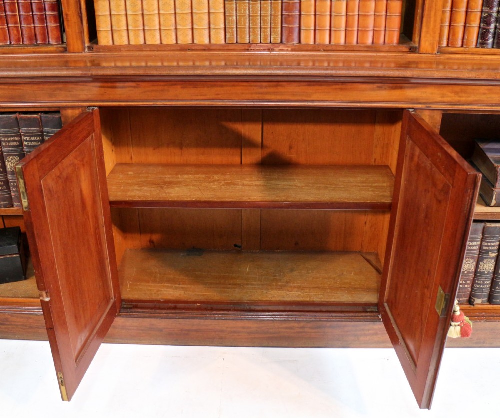 William IV Mahogany Open Library Bookcase View XVI