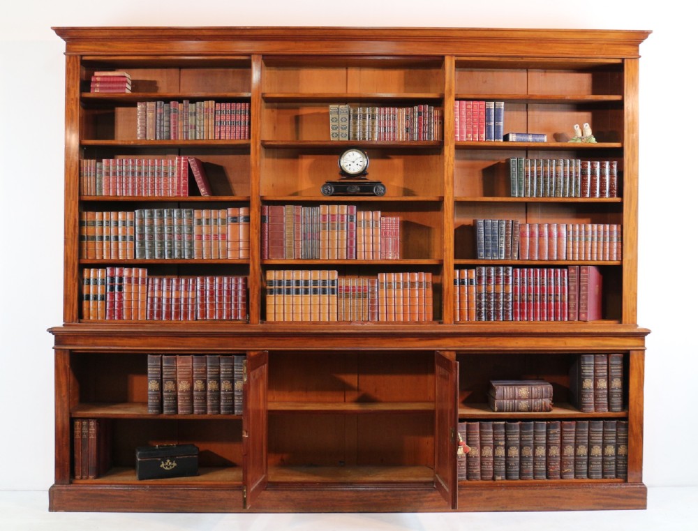 William IV Mahogany Open Library Bookcase View XVII