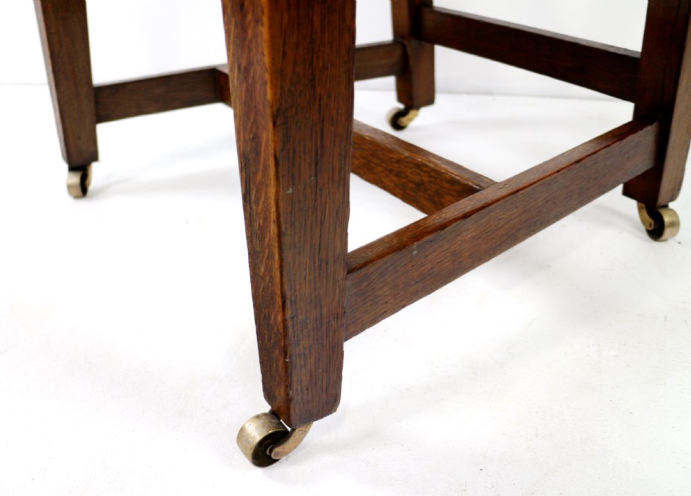 Set of 8 Arts & Crafts Oak Dining Chairs View XII