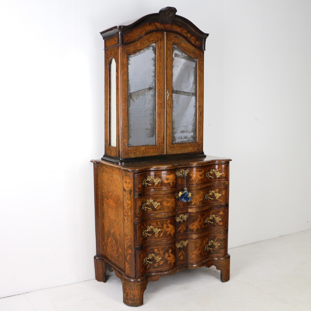 Dutch Walnut & Marquetry Cabinet-on-Chest View II