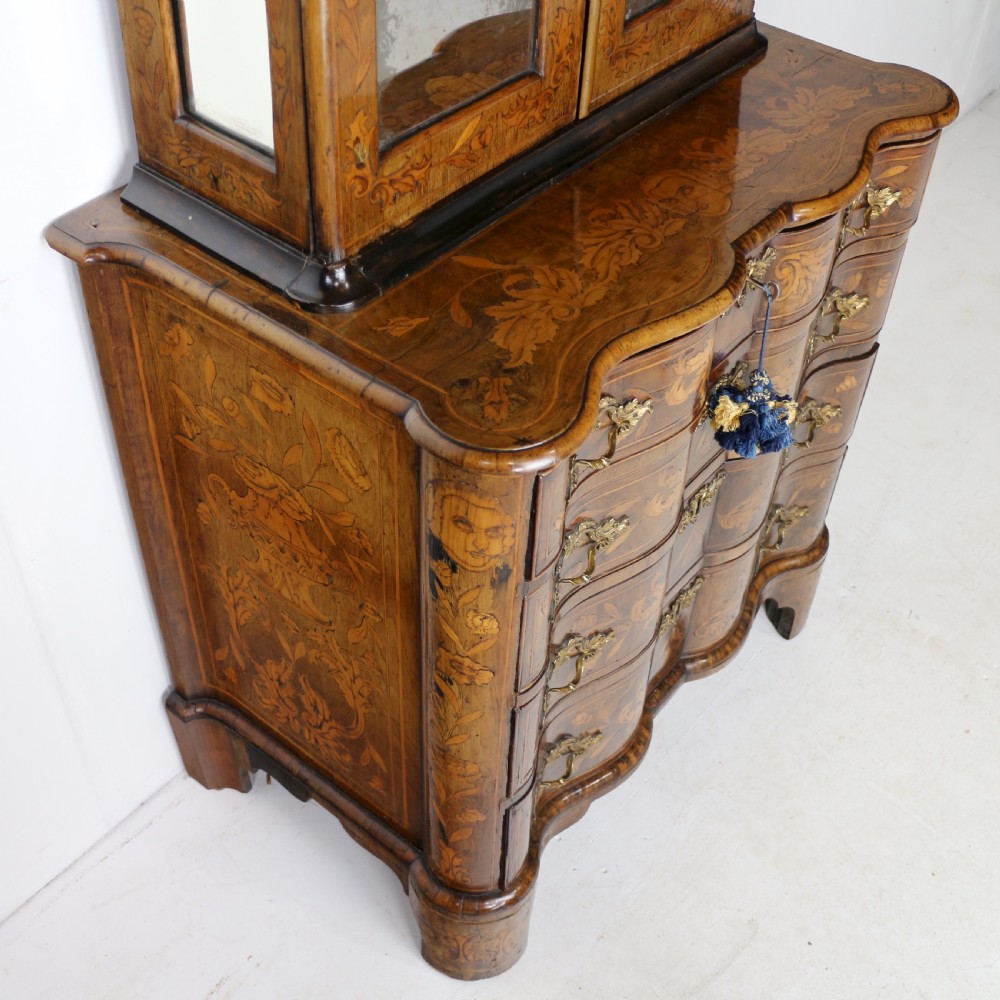 Dutch Walnut & Marquetry Cabinet-on-Chest View XI