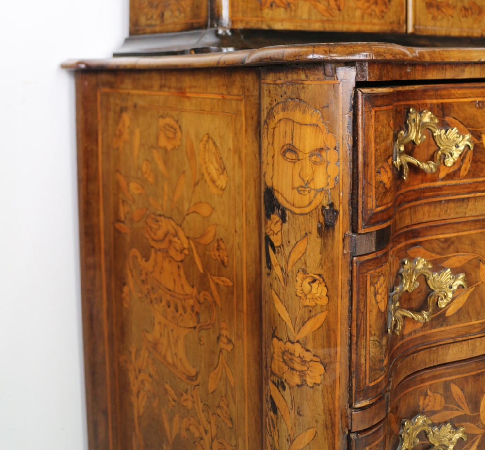 Dutch Walnut & Marquetry Cabinet-on-Chest View XXIV