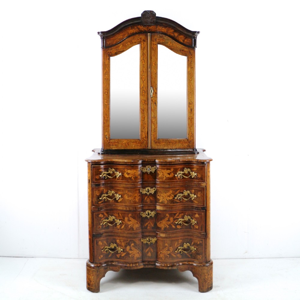 Dutch Walnut & Marquetry Cabinet-on-Chest View XXX