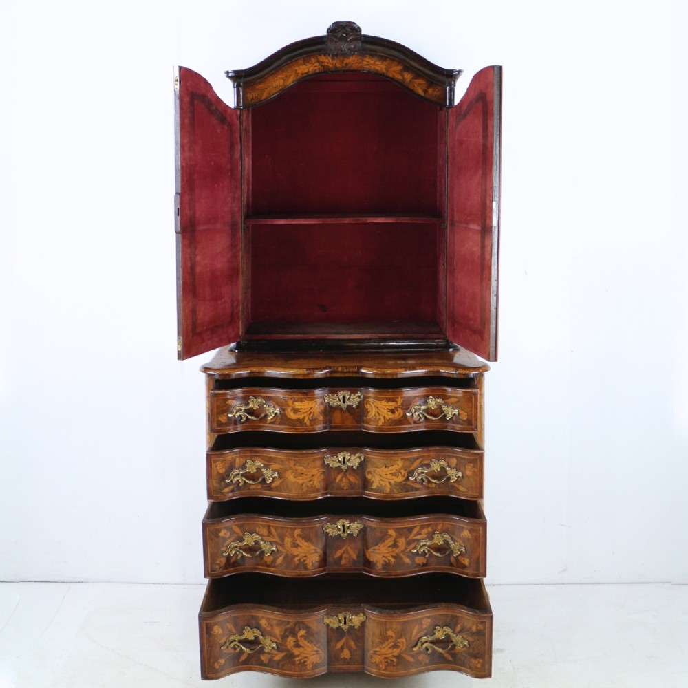 Dutch Walnut & Marquetry Cabinet-on-Chest View XXXI