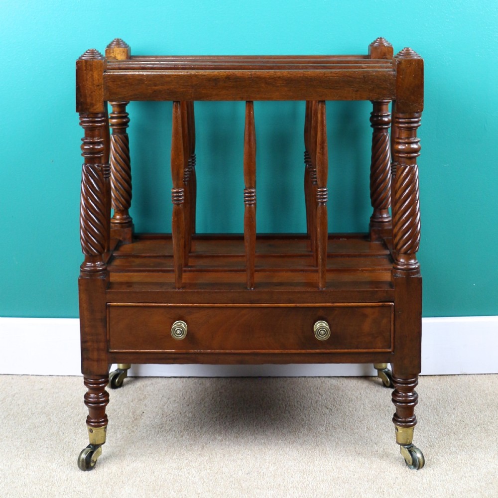 Irish Early 19th Century Regency Mahogany Canterbury View II