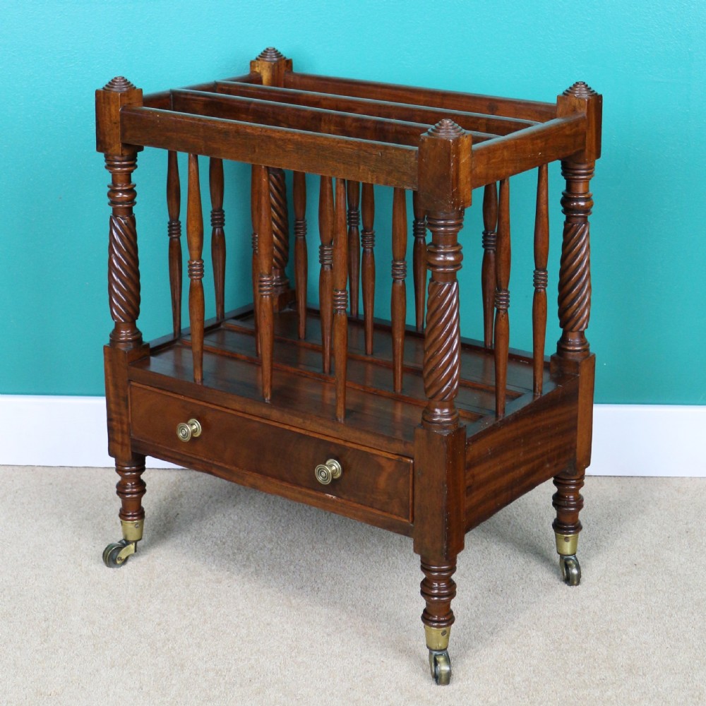 Irish Early 19th Century Regency Mahogany Canterbury View III