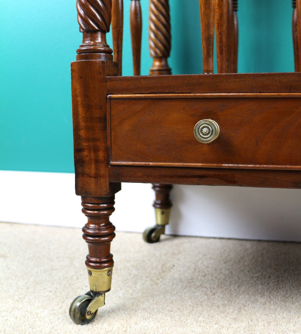 Irish Early 19th Century Regency Mahogany Canterbury View V