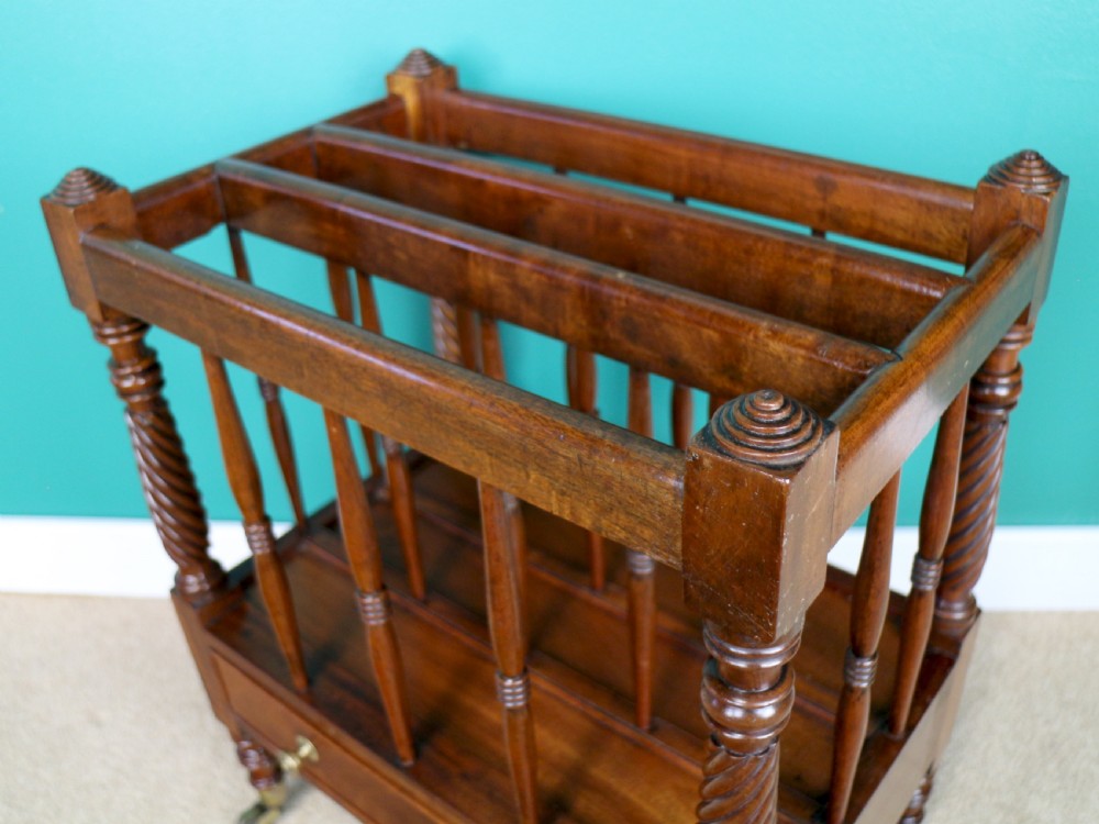 Irish Early 19th Century Regency Mahogany Canterbury View VI