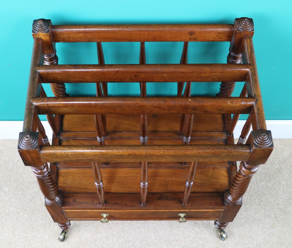 Irish Early 19th Century Regency Mahogany Canterbury View XIII