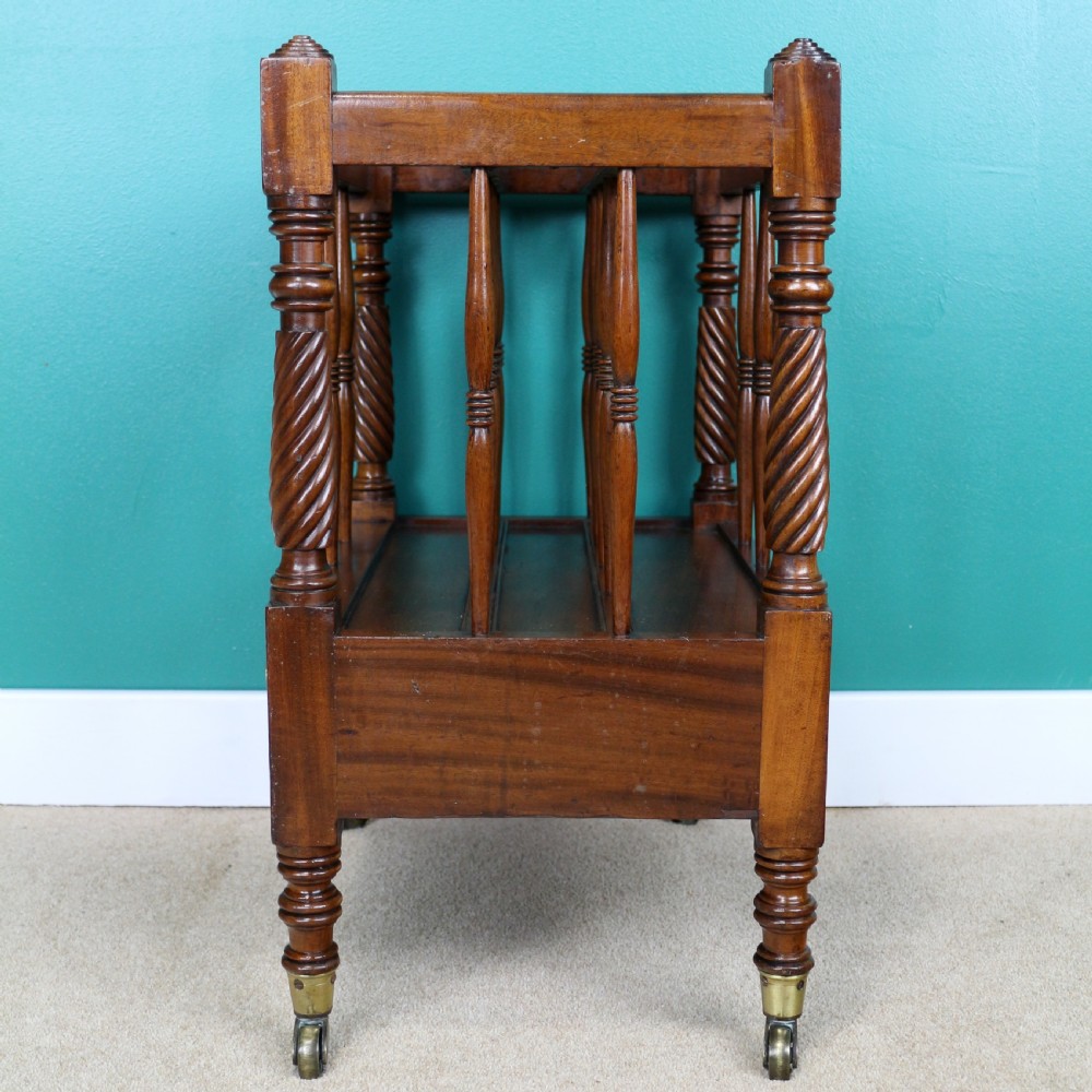 Irish Early 19th Century Regency Mahogany Canterbury View XIV