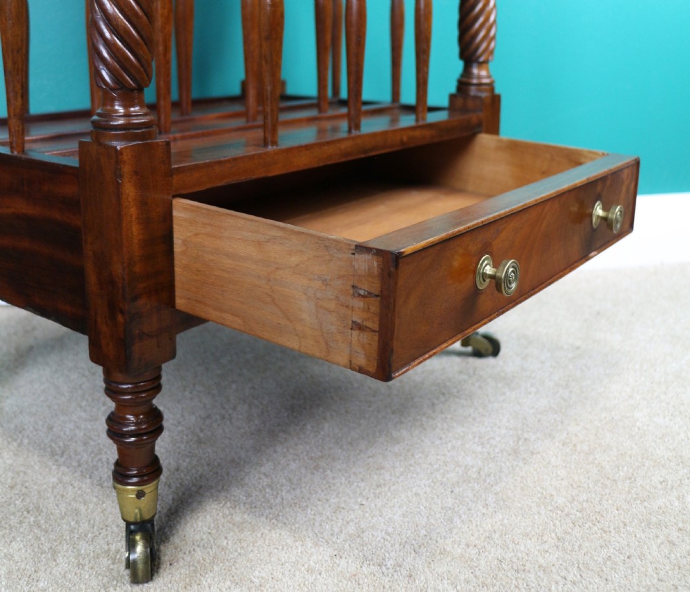 Irish Early 19th Century Regency Mahogany Canterbury View XVIII