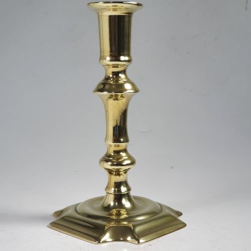 Beautiful Mid 18thc Brass Candlestick