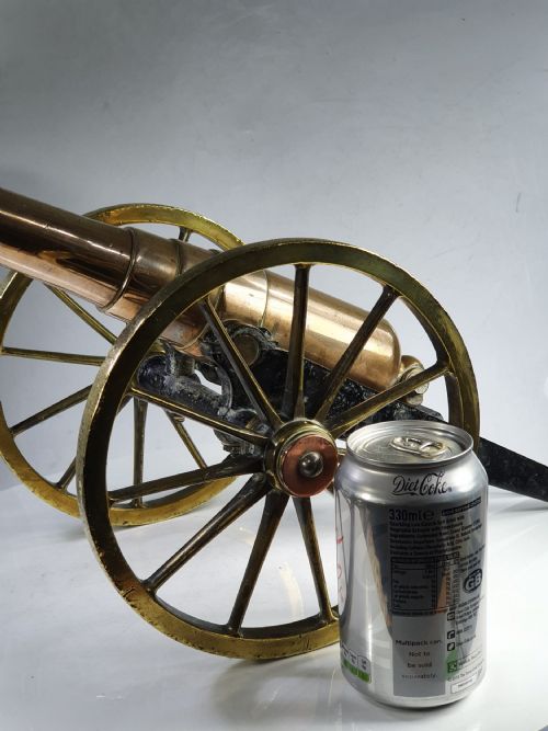 fig 1. Beautiful Huge  Antique Copper, Brass and Iron 'Long Cecil' Cannon 58cm