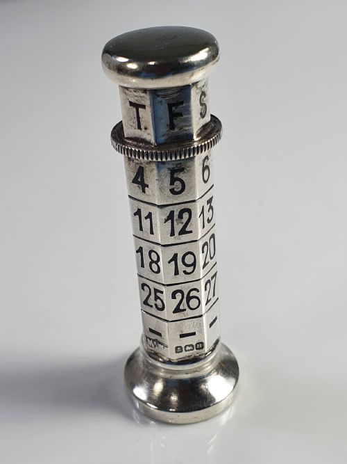 George V Silver & Enamel Perpetual Calendar / Desk Seal
mappin & Webb, Birmingham & Chester 1932