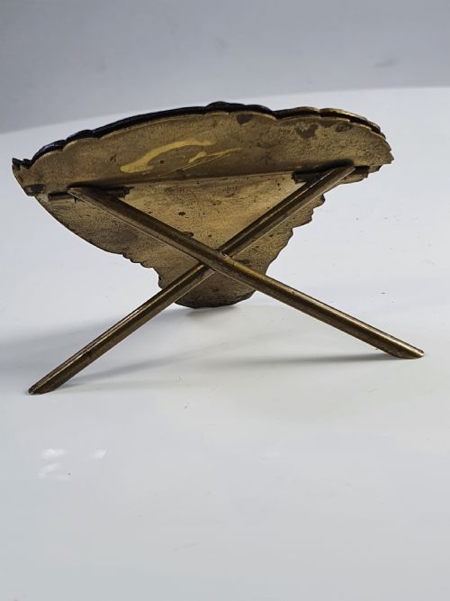 fig 2. Stunning Quality 19thc  Japanese SHAKUDO Mixed Metal  Menu Holder