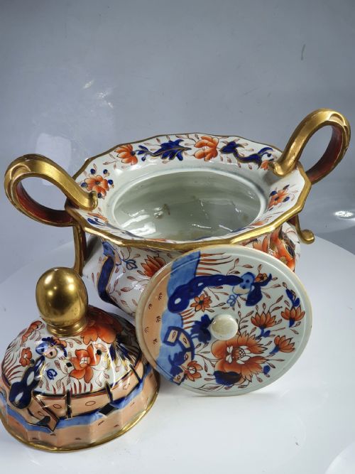 Monumental Imari Ironstone Tureen, Inner Lid & Cover C1820 - 32cm Wide