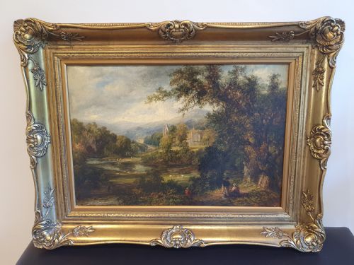 Exceptional Quality 19th  Century English School Oil on Canvas - Bolton Priory