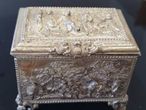 Beautiful Detailed Rare 19th Century 'A.b.paris' Jewellery Casket