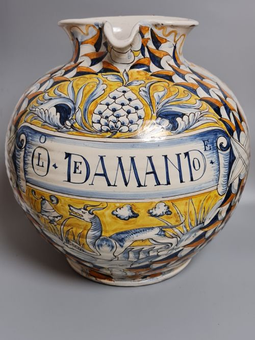 Absolutely Huge 19th Maiolica Jug