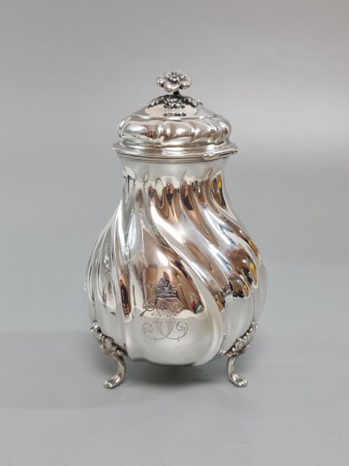 Beautiful A.michelson Silver Tea Caddy C1900