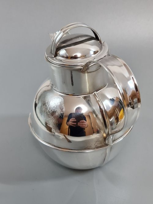 fig 1. LARGE Solid Silver JERSEY STYLE MILK JUG 1939 Birmingham Sterling Cream Jug