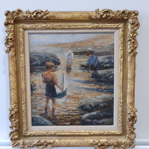Beautiful 1930s Oil on Canvas After Dorothea Sharp, Signed