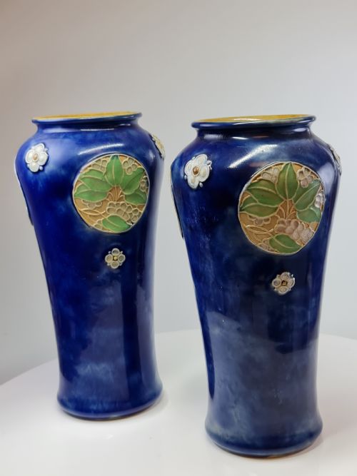 Superb Design Pair of Royal Doulton Vases by Christine Abbot C1900