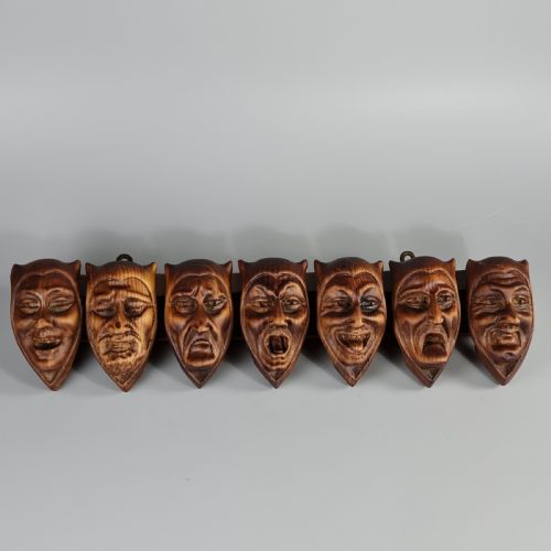 Superb Quality Antique Figural Carved Black Forest Pipe Rack. Wall Hanging Pipe Rack