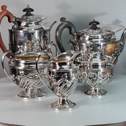 Rare Victorian 5 X Pce Hm Silver Tea Set Lon 1896 'Holland, Aldwinckle & Slater