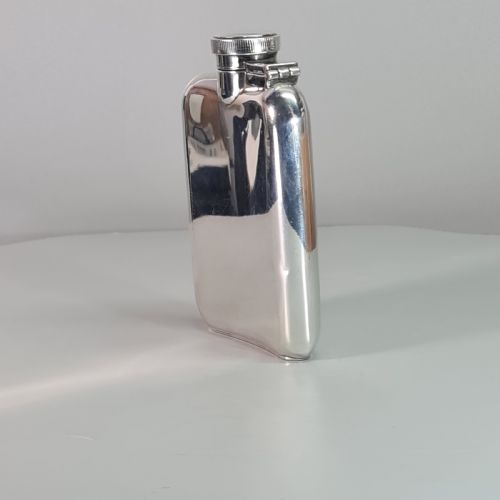 Fine Vintage Solid Silver Hip Flask
