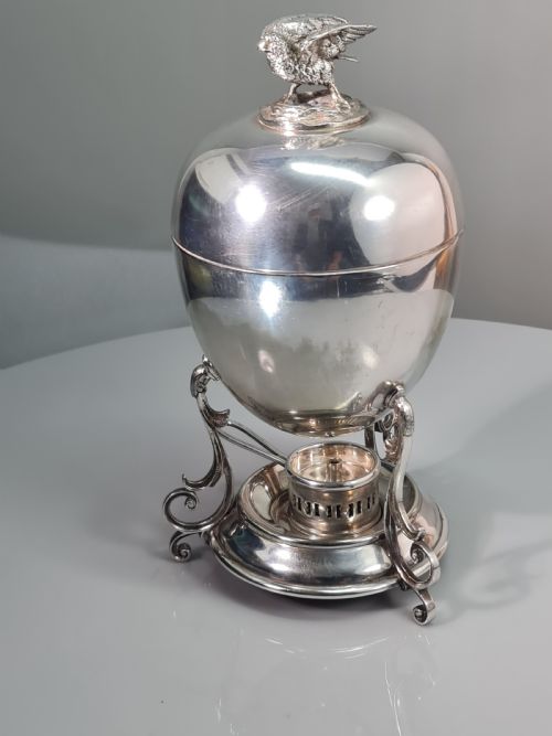 Fine Large Walker & Hall Edwardian Sp Egg Warmer