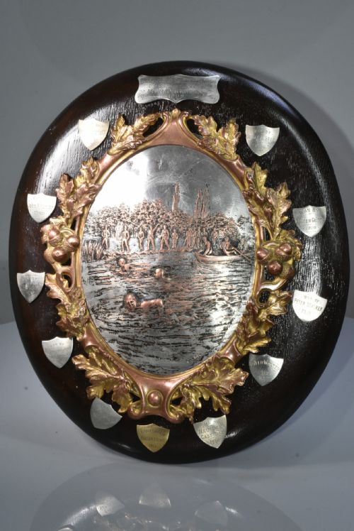 Superb Quality Large William Hutton & Sons Arts & Crafts Sports Shield 1909 'Alloa Academy'