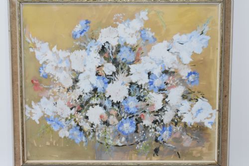 FABULOUS LARGE FLORAL PAINTING SIGNED MDPARKINSON 1966 - ADDITIONAL PHOTO 7