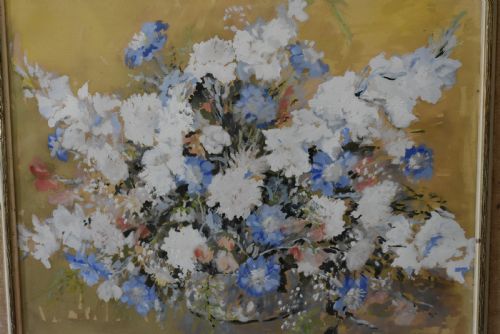 FABULOUS LARGE FLORAL PAINTING SIGNED MDPARKINSON 1966 - ADDITIONAL PHOTO 12