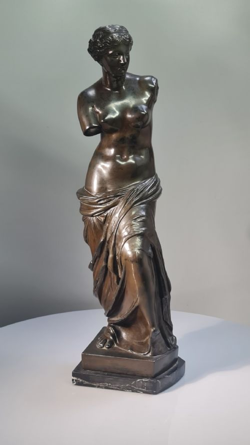 19THC GRAND TOUR BRONZE 50CM HIGH STATUE OF THE VENUS DE MILO - ADDITIONAL PHOTO 17